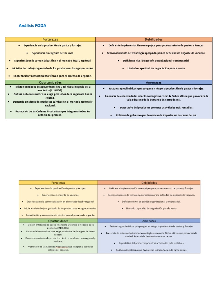 Imagen del Análisis FODA Empresarial | PDF | Análisis FODA | Business