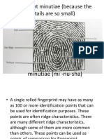 Fingerprint Minutiae (Because The Details Are So Small) : Minutiae (Mi - Nu-Sha)