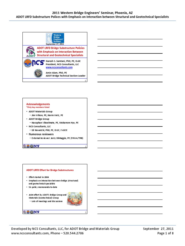 Presentation at Western Bridge Engineers' Seminar Phoenix 2011 PDF