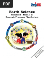 Earth Science: Quarter 2 - Module 1: Exogenic Processes (Weathering)