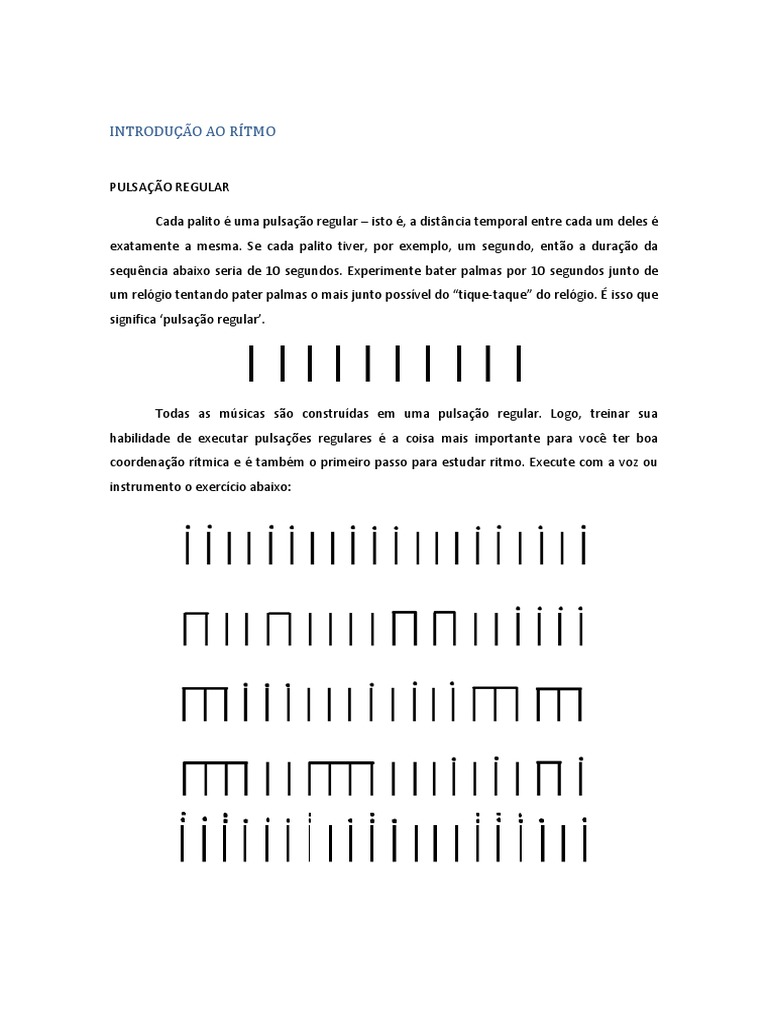 Introdução ao Ritmo Musical | PDF