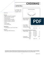 CXD2064Q: Digital Comb Filter (NTSC/PAL)