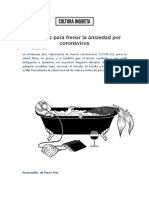 Ansiedad. Consejos para Su Control