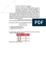 Examen de Estadística Grado 11 Periodo 1 2012