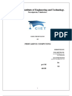 Coimbatore Institute of Engineering and Technology.: Pervasive Computing