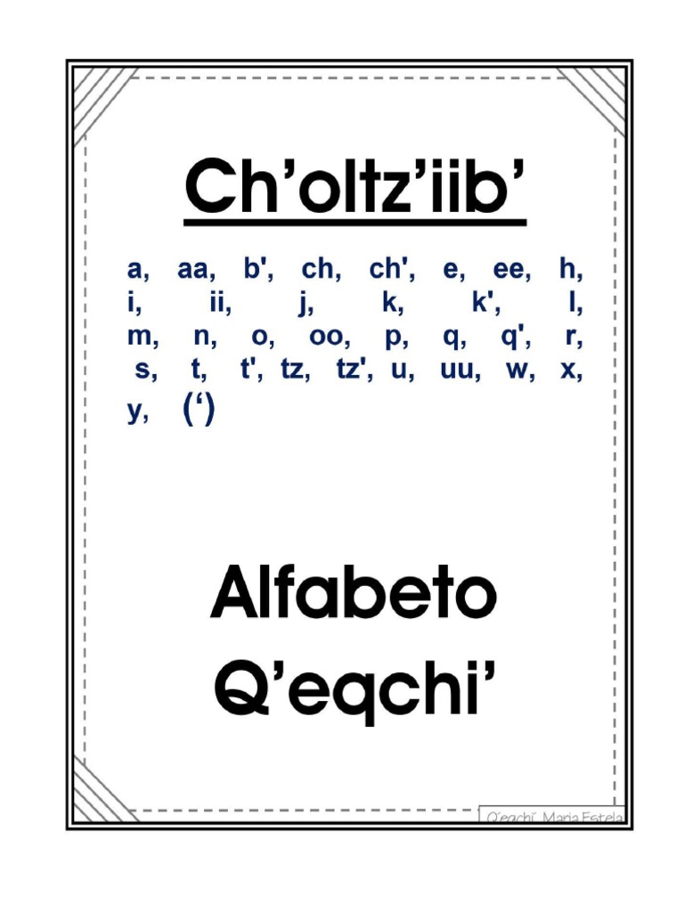 Alfabeto Q'eqchi' PDF