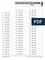 Addition (Within 100) No Regrouping 60s (1) : Complete The Following