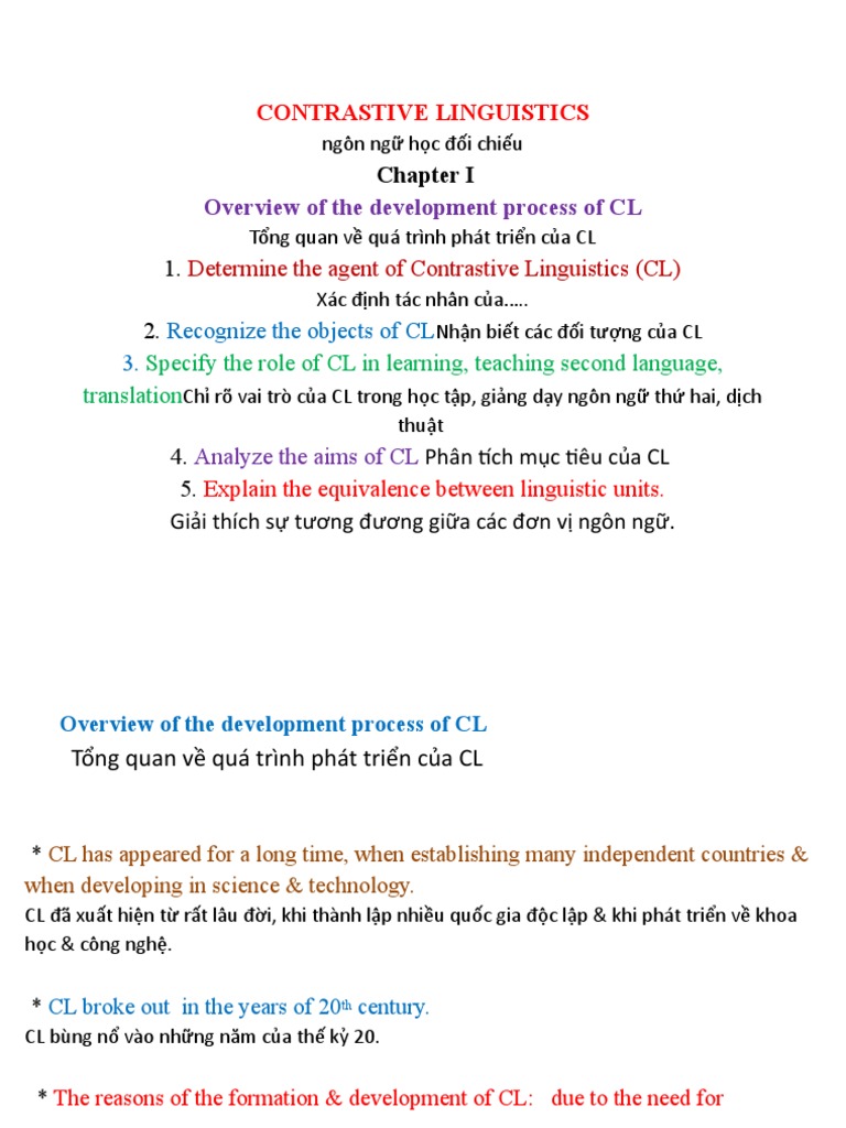 Chapter I Contrastive Linguistcs | PDF