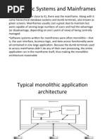 Monolithic Systems and Mainframes