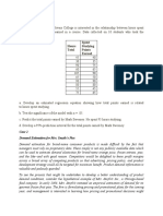 Case 1: Hours Total Spent Studying Points Earned