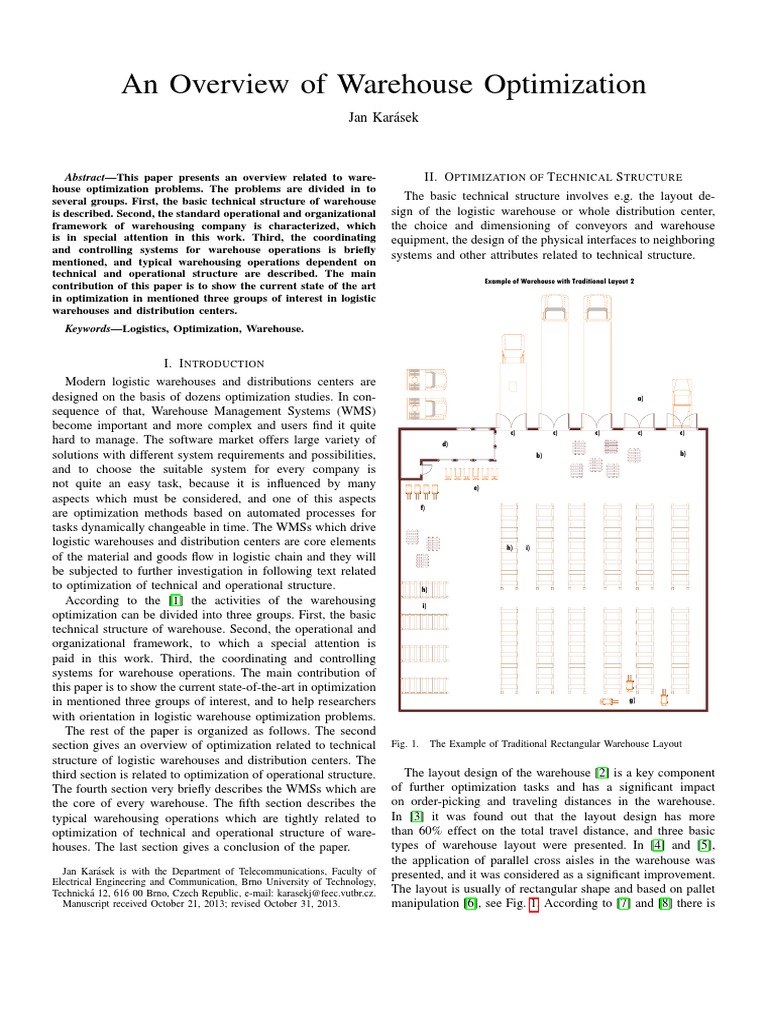 Warehouse Optimization Overview | PDF | Warehouse | Business Process