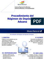 Presentacion Del Regimen de Deposito de Aduana
