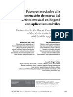 Factores Asociados A La Construcción de Marca Del Artista Musical en Bogotá Con Aplicativos Móviles