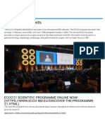 ECCO Congress Scientific Programme Online