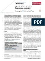 Chassis Engineering For Microbial Production of Chemicals. From Natural Microbes To Syntheticorganisms