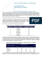 Tabulación de Datos Binarios o Cruzados