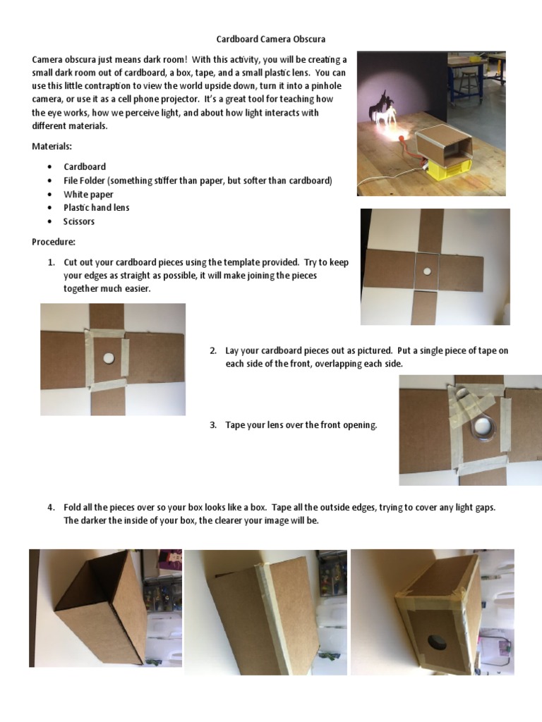 Cardboard Camera Obscura | PDF | Camera | Photography Equipment