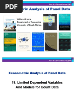 Econometric Analysis of Panel Data: William Greene Department of Economics University of South Florida