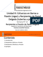 UNIDAD III SEMANA 12 - RECIPIENTES A PRESION DE PARED DELGADA