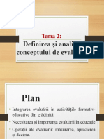 Definirea Și Analiza Conceptului de Evaluare: Tema 2