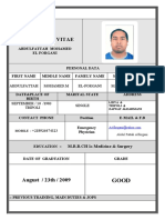 Curriculum Vitae: Libyan Male El-Forgani Mohamed.M Abdulfattah