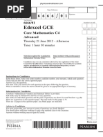 June 2012 QP - C4 Edexcel