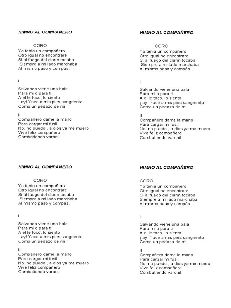 Himno Al Compañero | PDF