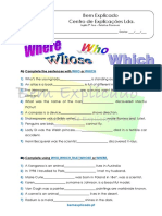 3.8 - Ficha de Trabalho - Relative Pronouns