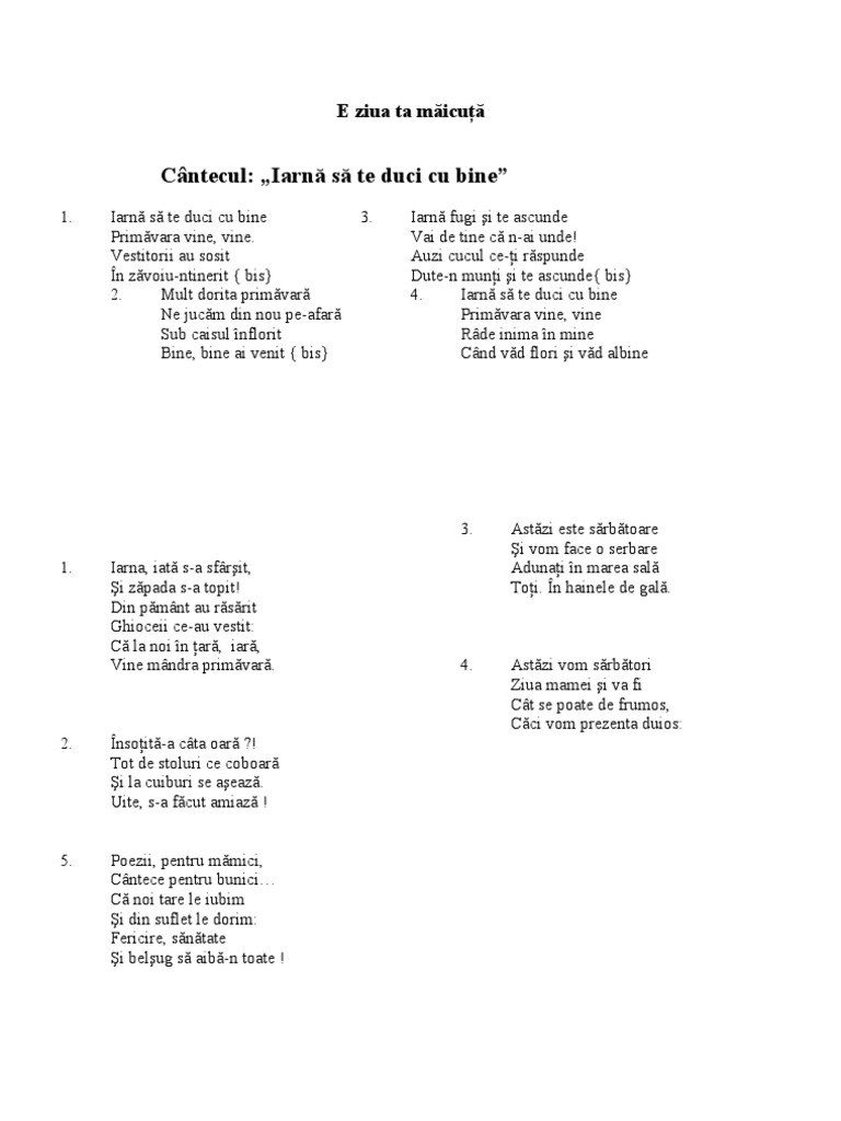 0e Ziua Ta Mamico Program De Serbare