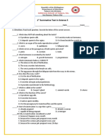 Science 5 Summative Test