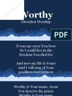 Worthy is Your Name Jesus - Elevation Worship Lyrics