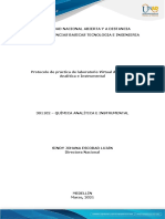 Protocolo de Prácticas Química Analítica e Instrumental 1601 2021