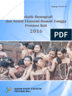Statistik Demografi Dan Sosial Ekonomi Rumah Tangga Provinsi Bali 2016