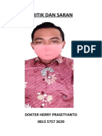 Kritik Dan Saran: Dokter Herry Prasetyanto 0813 5757 3639