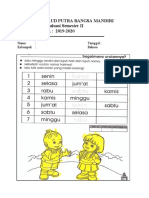 Paud Putra Bangsa Mandiri Evaluasi Semester II TA: 2019-2020