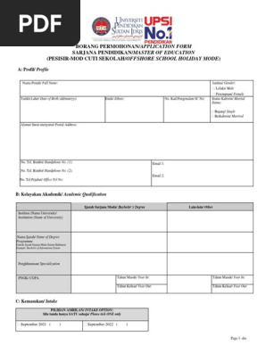 Borang Permohonan Surat Tawaran Upsi Pdf