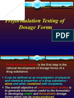 Preformulation Testing of Dosage Forms