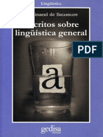 De Saussure Ferdinand - Escritos Sobre Linguistica General (1)