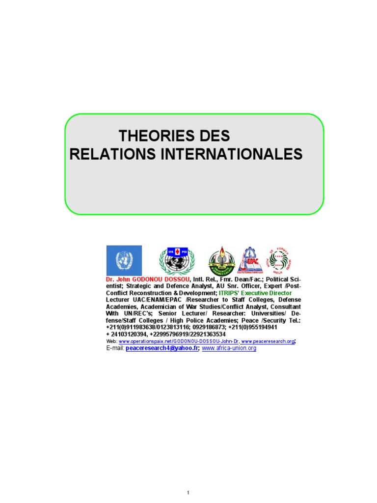 Théories des Relations Internationales | PDF | Relations ...