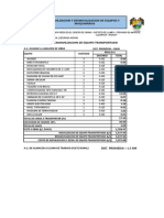 11.2. Movilizacion y Desmovilizacion de Equipo