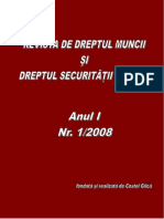 Revista de Dreptul Muncii Si Dreptul Securitatii Sociale NR 12008