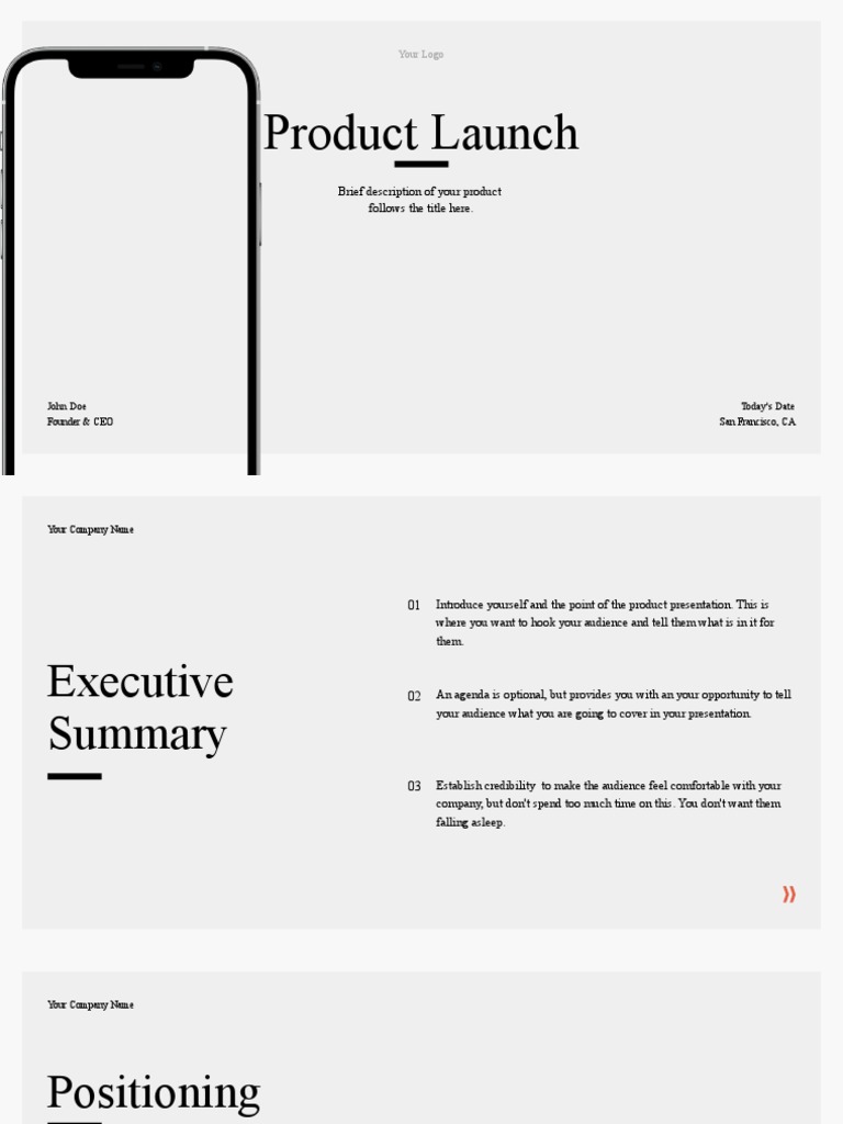 Product Launch: Brief Description of Your Product Follows The Title ...