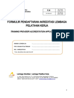 F.01 {Formulir Pendaftaran Akreditasi LPK} Rev.03-30072020