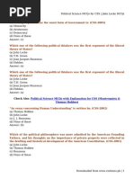 Political Science MCQs For CSS - John Locke MCQs