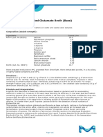 Mineral Modified Glutamate Broth (Base) : Composition (Double Strength)