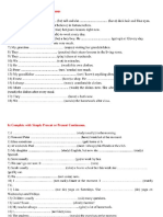 Presetn Simple & Present Progressive - Exercices