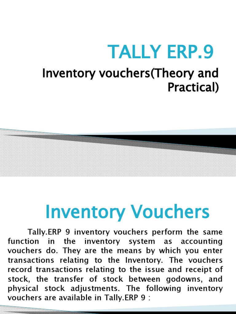 Tally ERP.9 (Inventory Vouchers) PDF Voucher Receipt