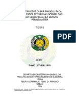 Kekuatan Otot Dasar Panggul Pada Wanita Pasca Persalinan Normal Dan Pasca Seksio Sesarea Dengan Perineometer Tesis