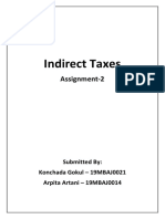 Indirect Taxes: Assignment-2