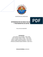 Determinacion de Masa Volumeny Tratamientos de Datos